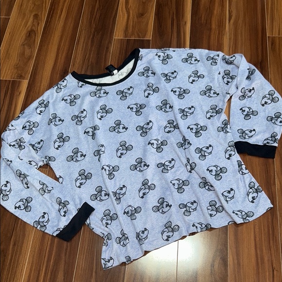 XL Disney soft knit Mickey Mouse blue pajama set - Picture 2 of 4